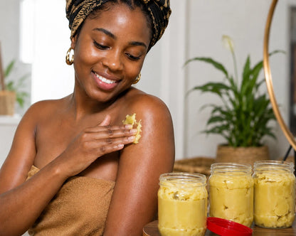 6x Pure African Shea Butter 430g Natural Skin, Hair & Body Moisturiser
