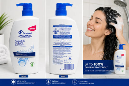 Head & Shoulders Classic Clean Anti-Dandruff Shampoo 1000ml