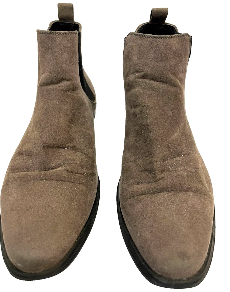 ASOS Design Chelsea Boots Grey Suede UK 11 EU 46 – Men’s Slip On Ankle Boots