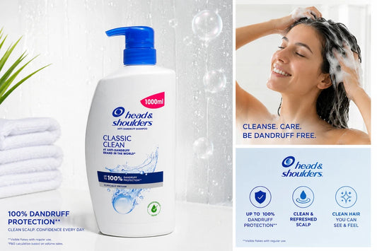 Head & Shoulders Classic Clean Anti-Dandruff Shampoo 1000ml