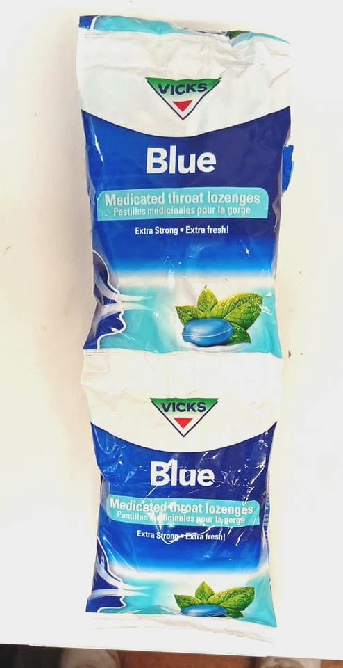 2 x Blue Vicks Extra Fresh Candy