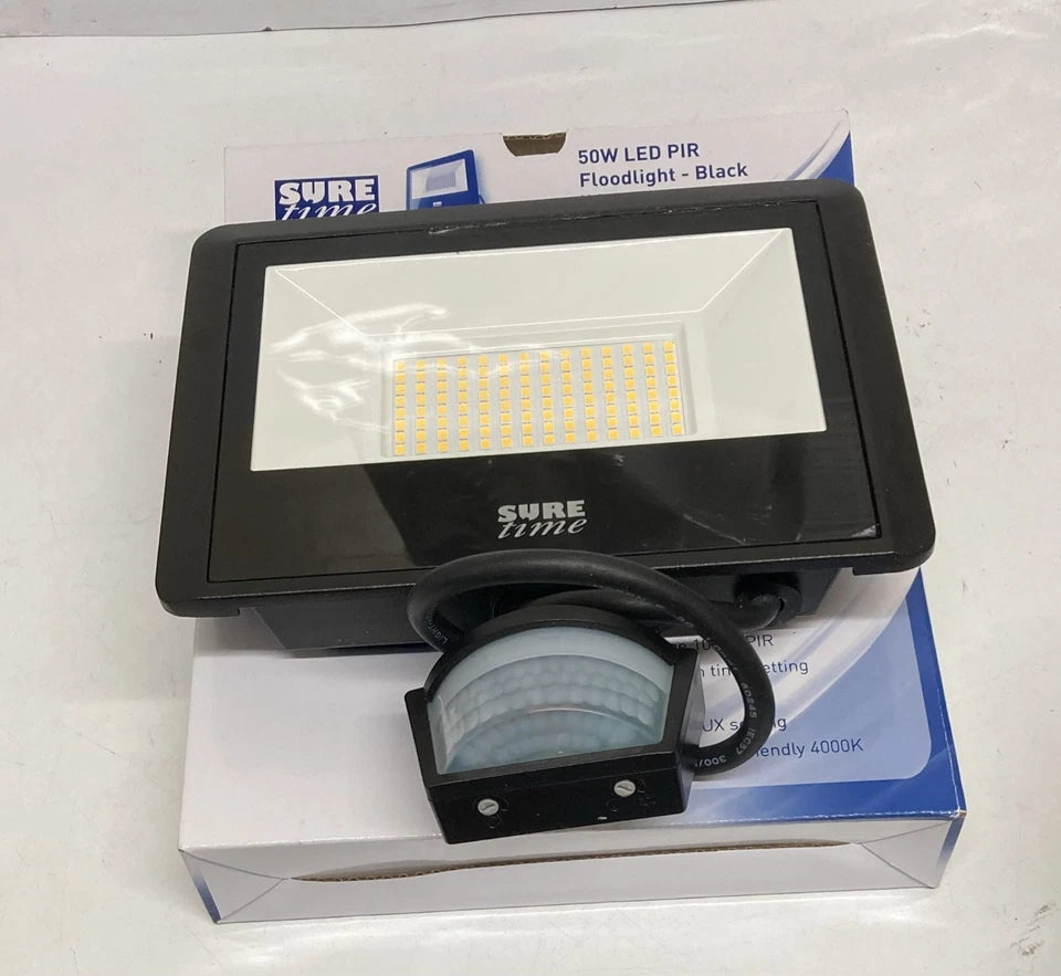 50W LED PIR Floodlight 4500 Lumens IP65 Security Light STFL50PIRB