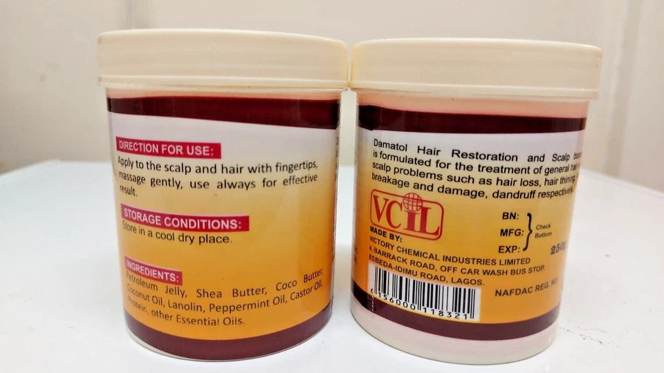 Damato Hair Restoration – Hair & Scalp Treatment 250gram - 3 Jars