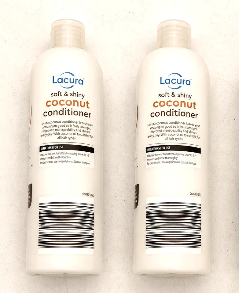 2x Lacura Soft & Shiny Coconut Conditioner Nourishing Hair Care