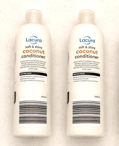 2x Lacura Soft & Shiny Coconut Conditioner Nourishing Hair Care