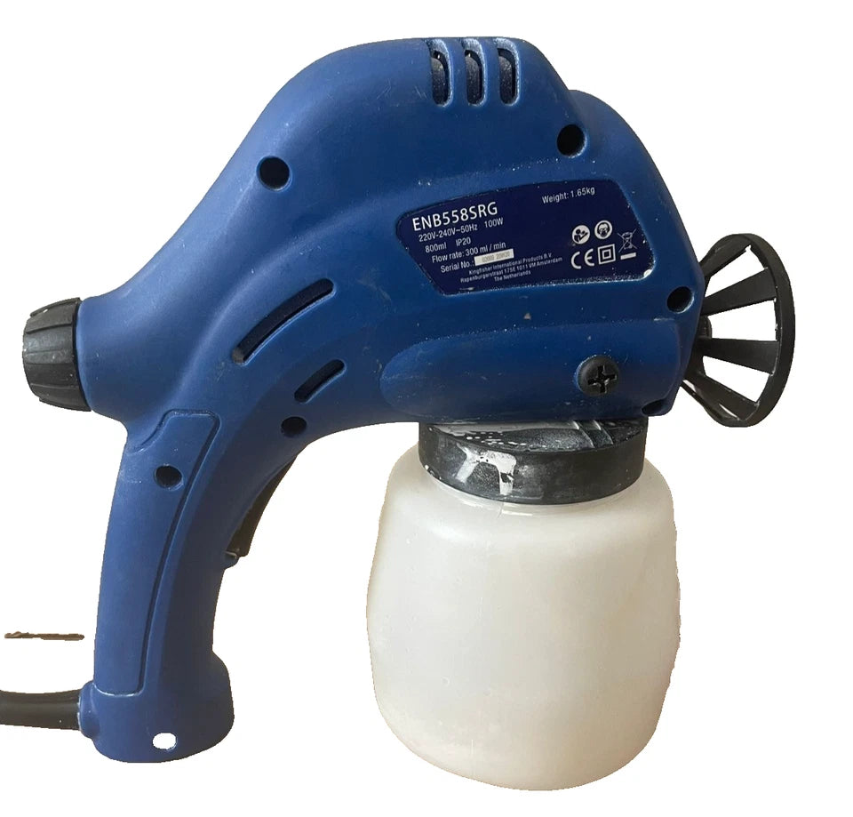 Energer 100W Electric Spray Gun Paint Sprayer 800ml Portable Handheld Blue