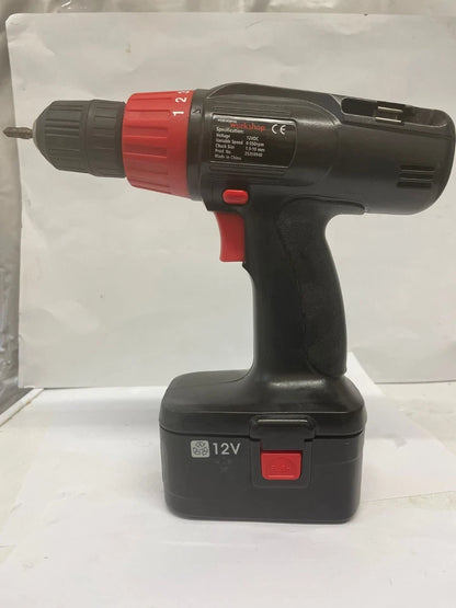 Woolworths Workshop 12V Cordless Drill Driver Black/Red