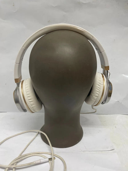 Biensound Over Ear Headphones White Gold Wired Stereo Headphones With Mic