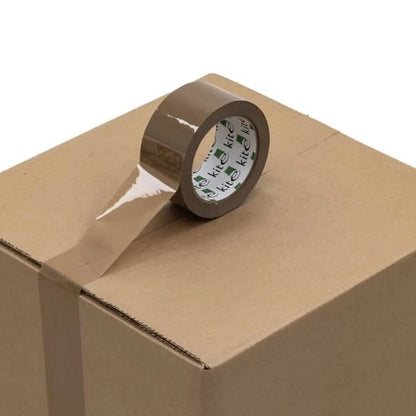 Kite Premium Acrylic Brown Packing Tape – 66m x 48mm Pack of 24 Rolls