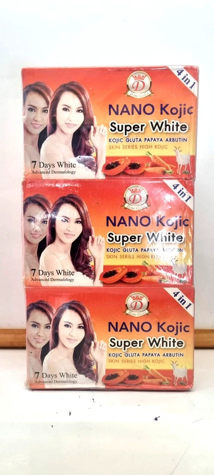 Nano Kojic Super Papaya & Carrot 4 in 1 Soap – 3 Bars