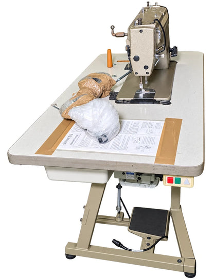 Singer 591 Industrial Sewing Machine With Table Motor Pedal - Belt Missing