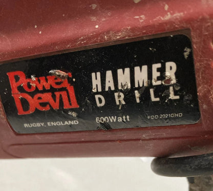 Power Devil PDD2021CHD 600W Corded Hammer Drill Keyed Chuck - UK Plug