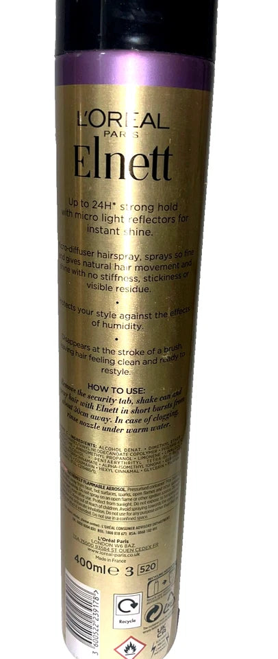 L’Oréal Paris Elnett Hair Spray 400ml – Strong Hold