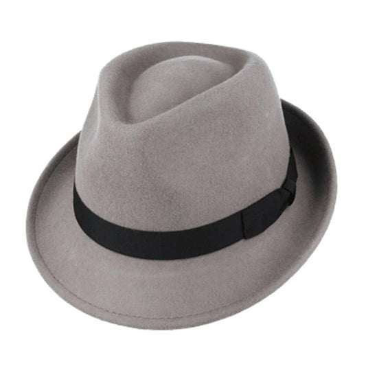 Crushable Wool Trilby Hat - Grey - Large (L): 58 - 59 cm (7 1/4 to 7 3/8)