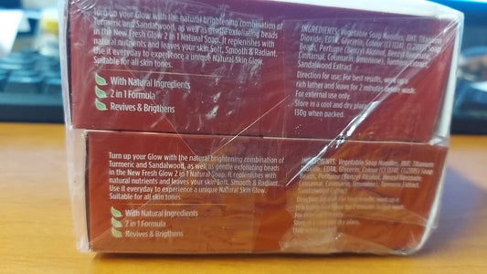 FreshGlow Natural Soap – Turmeric & Sandalwood (4 Pack)