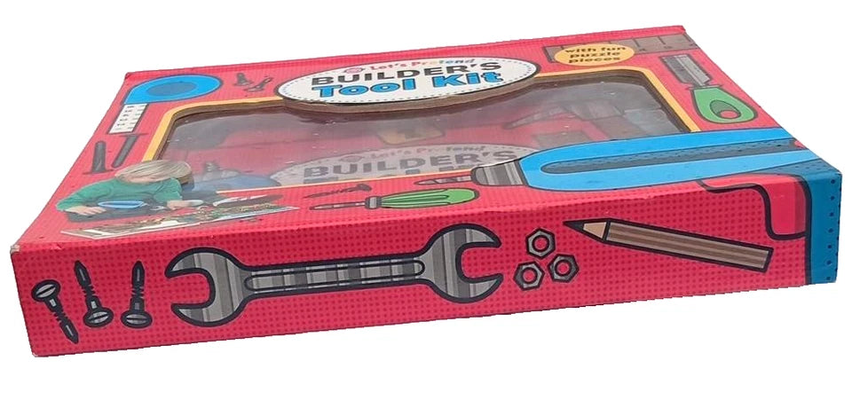Let’s Pretend Builder’s Tool Kit – Kids Role Play Set with Puzzle Pieces Ages 3+