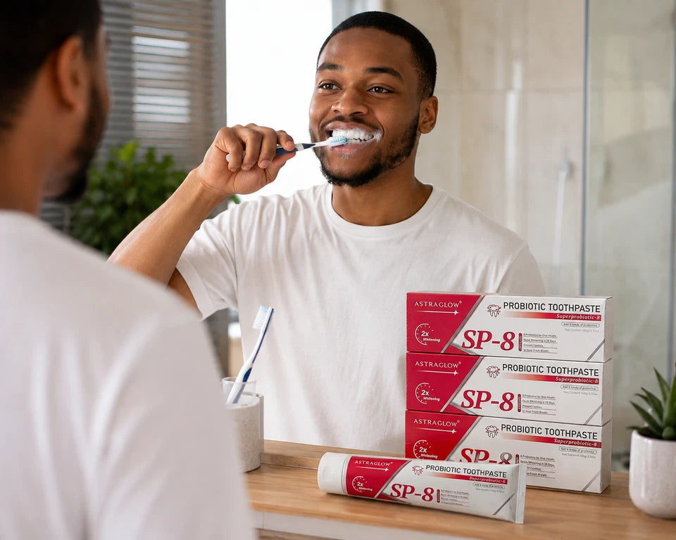2 x AstraGlow SP-8 Probiotic Toothpaste - 100g Each