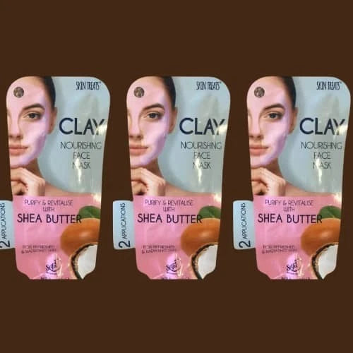3x Skin Treats Clay Nourishing Face Mask with Shea Butter