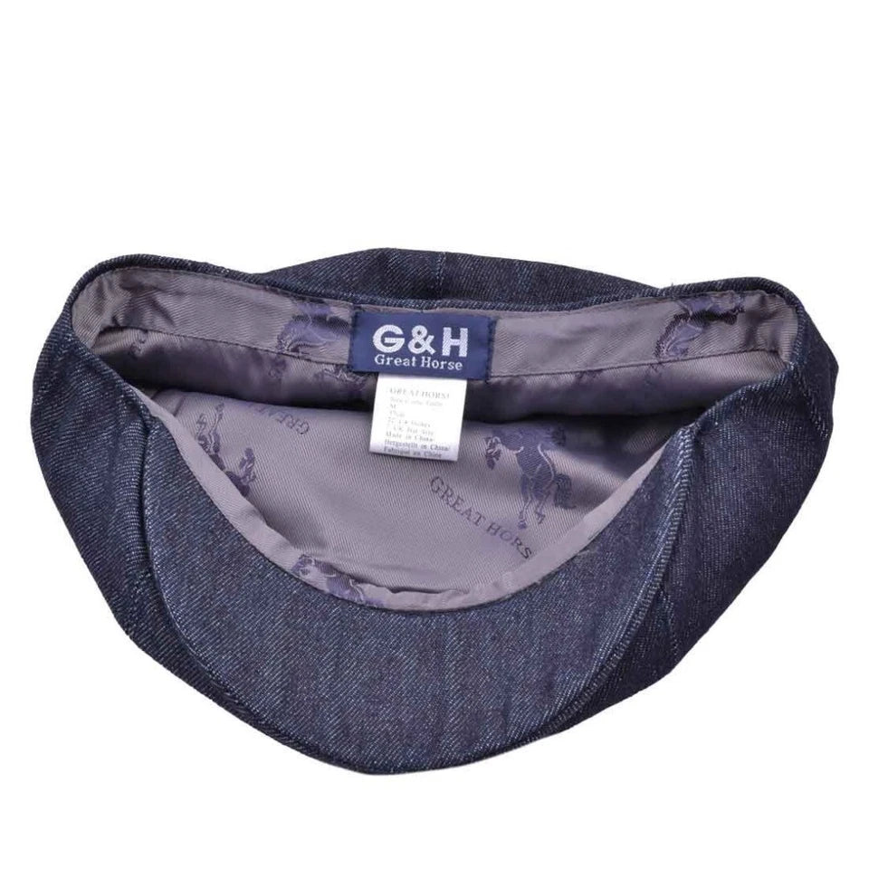Men’s Denim Flat Cap – Casual Comfort with Premium Inner Finish