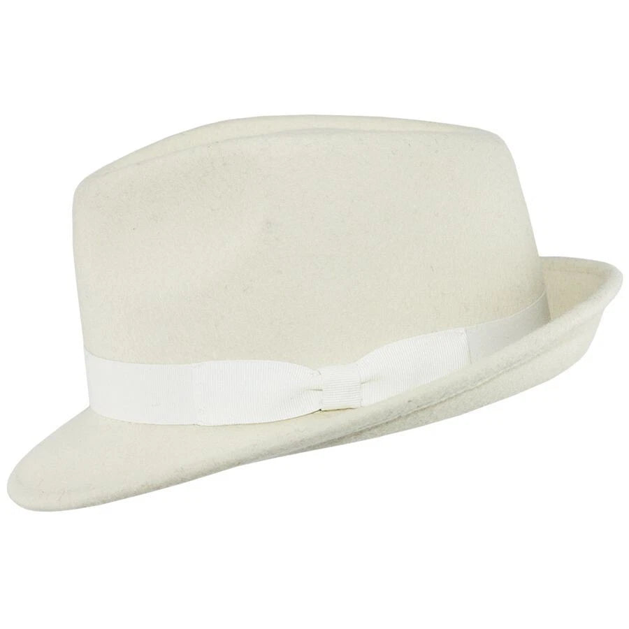 Unisex Mens Women Vintage Classic 100% Felt Wool Fedora Trilby Hat X-Large 61cm