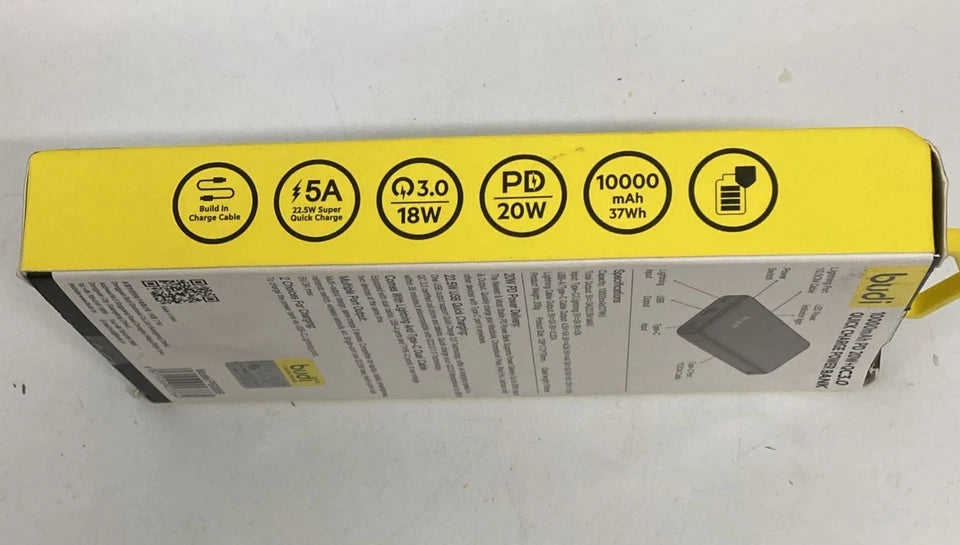Budi PB088B 10000mAh Power Bank 22.5W Quick Charge PD20W