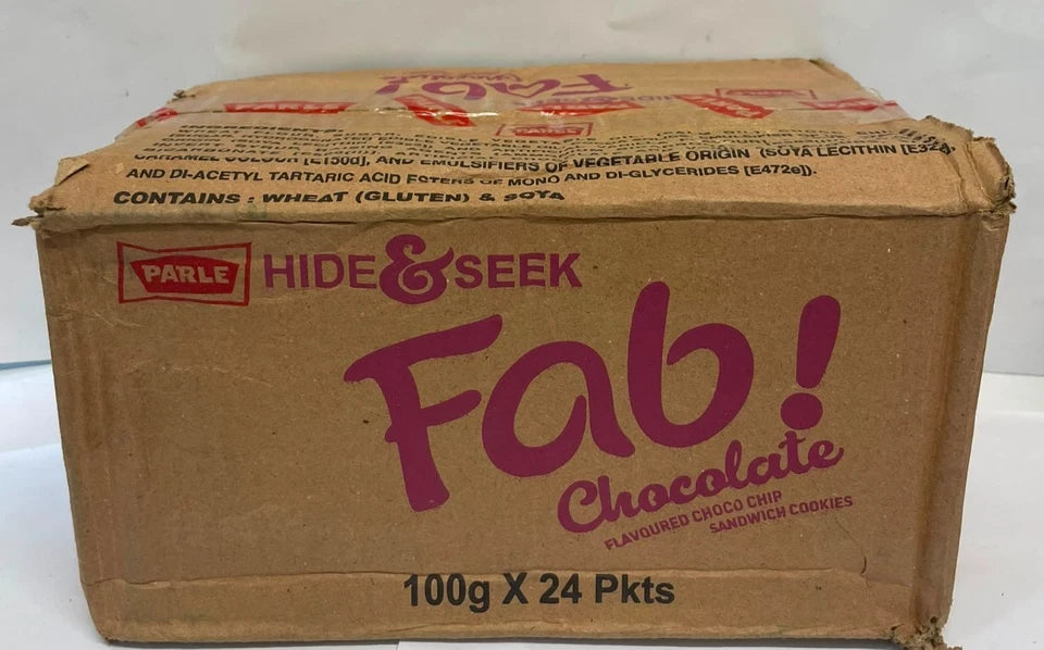 Parle Hide & Seek Fab Chocolate Sandwich Cookies 24 x 100g - Exp. May 2027