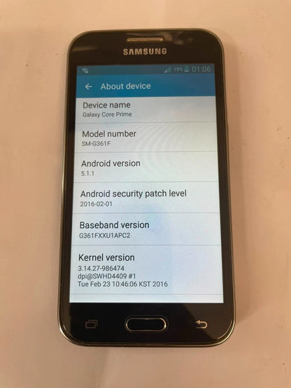 Samsung Galaxy Core Prime SM-G361F 8GB Black Android Smartphone