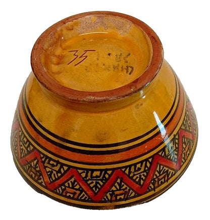 2 x Moroccan Hand Painted Ceramic Bowls Decorative Dish Set