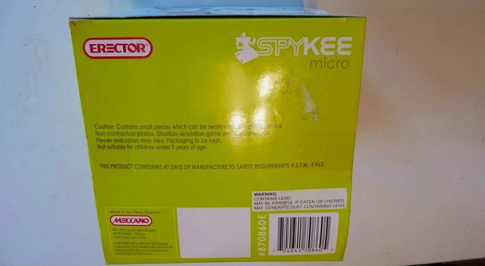 Erector Meccano Spykee Micro Remote Control Robot Building Kit New - Damaged Box