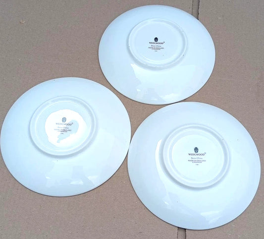Set Of 3 Small White Ceramic Plates Dessert Side Plates