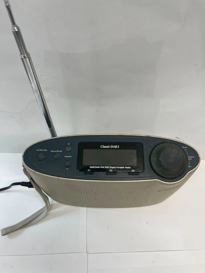 Roberts Classic DAB2 Portable DAB DAB+ FM Digital Radio Gold With Adapter