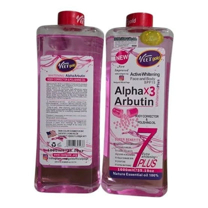 Veet Gold Alpha Arbutin Oil 1000ml Face & Body Moisturising Oil