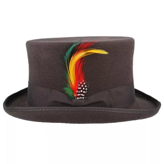 Wool Felt Top Hat - BROWN - Medium: 57cm (7 1/4)