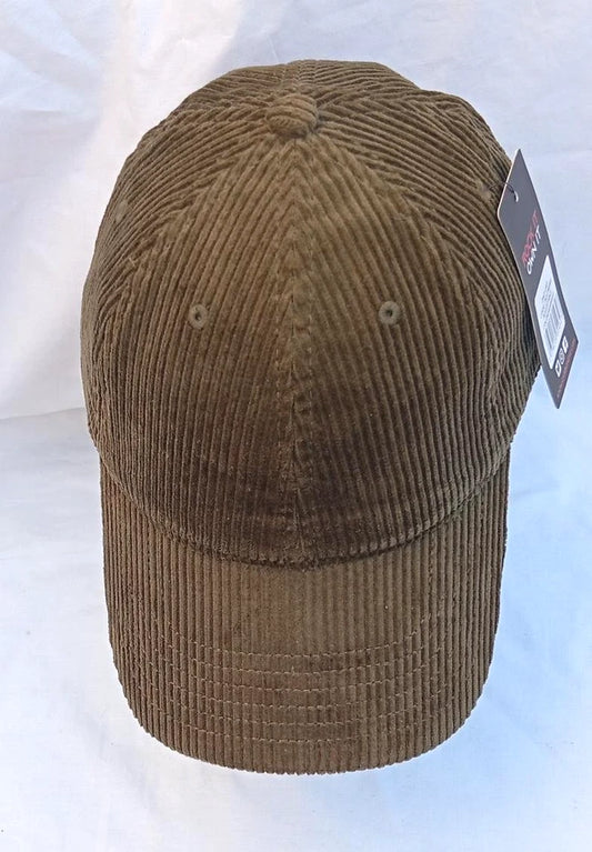 Carbon 212 London Corduroy Dad Cap – Brown Adjustable Baseball Hat (One Size)