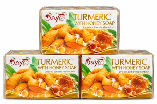 3 x Soft7 Turmeric with Honey Soap Bars