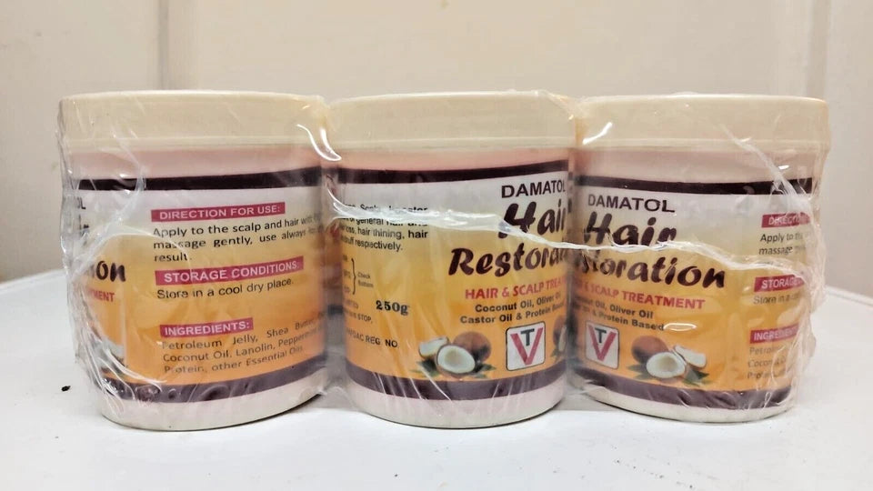 Damato Hair Restoration – Hair & Scalp Treatment 250gram - 3 Jars