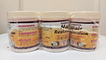 Damato Hair Restoration – Hair & Scalp Treatment 250gram - 3 Jars