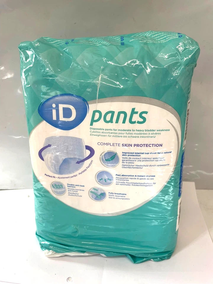 Pack of iD Pants Plus unisex incontinence pull-up pants in Size(XS),14 in pack