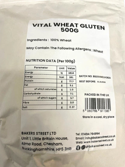 Vital Wheat Gluten – Bread Baking Protein 500g - Exp. Oct. 2026