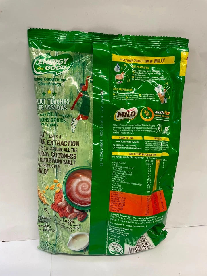 Nestlé Milo Chocolate Malt Energy Food Drink Powder 880g - Exp. April 2027