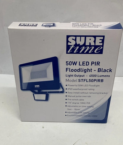 50W LED PIR Floodlight 4500 Lumens IP65 Security Light STFL50PIRB