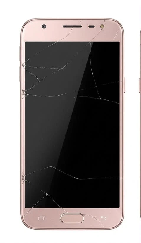 Samsung Galaxy J3 2017 SM-J330FN Pink Gold Unlocked 16GB Cracked Screen