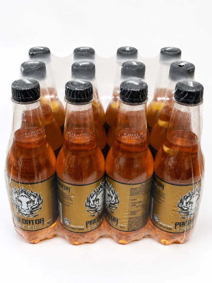12 x Predator Gold Strike Drink 400ml Bottles Multipack