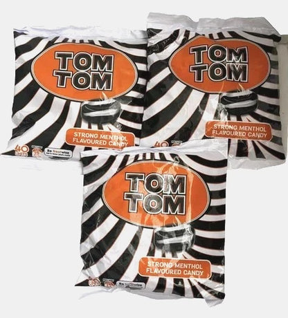 3 x Tom Tom Strong Menthol Flavoured Candy Mints Refreshing Sweets Pack