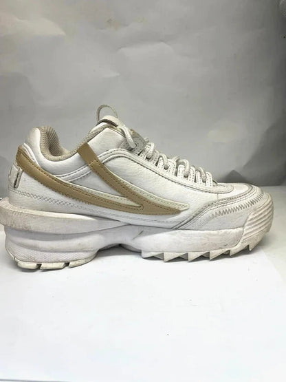 FILA Trainers White Tan UK 5 EU 38 Chunky Sneakers Casual Shoes Retro