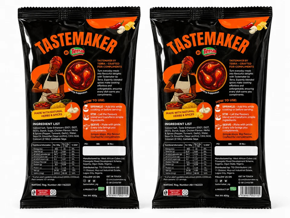 2 x Terra Tastemaker Chicken Flavour Seasoning Powder 400g Each