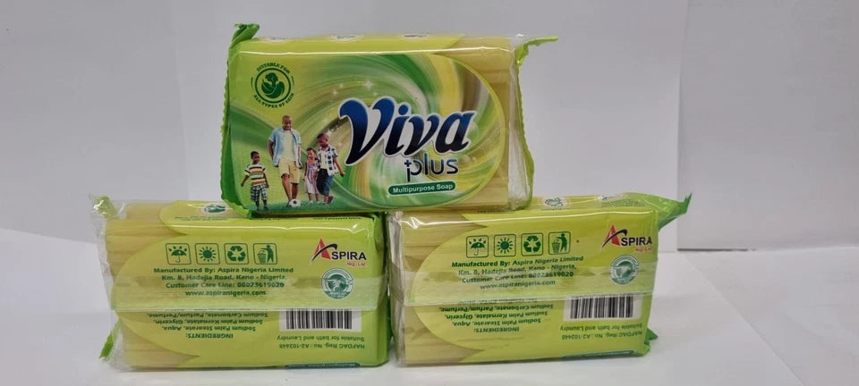 Viva Plus Multipurpose Soap – 3 Bars | For Bath & Laundry