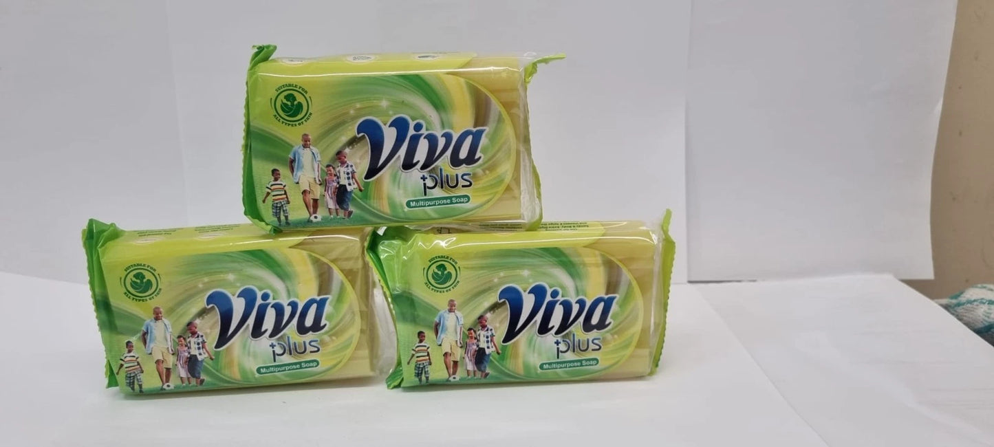 Viva Plus Multipurpose Soap – 3 Bars | For Bath & Laundry