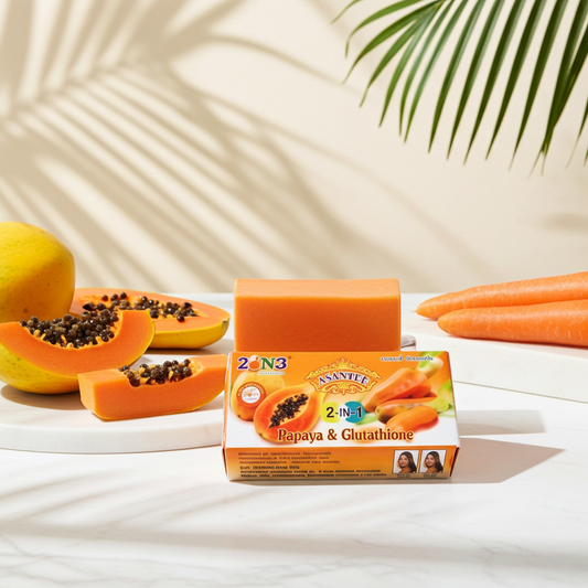 6X Asantee 2 in 1 Papaya & Carrot Soap Extra White
